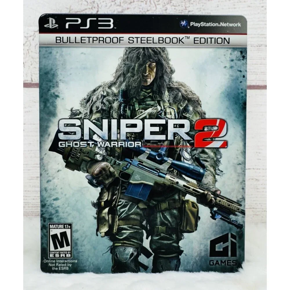 Sniper 2: Ghost Warrior (PS3, PlayStation 3, 2013) Bulletproof SteelBook Edition